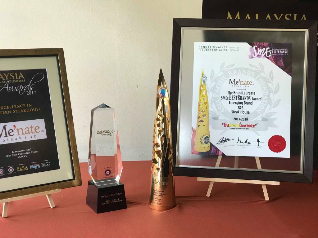 Anugerah yang diterima oleh Restoran Me'Nate